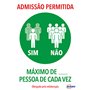 Sinalética Admissão Permitida N Pessoas Adesivo A4 2un