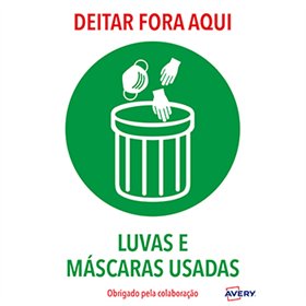 Sinalética Deitar Fora Aqui Adesivo A4 2un