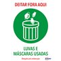 Sinalética Deitar Fora Aqui Adesivo A4 2un