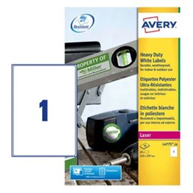Etiquetas Resistentes 210x297mm 20Fls Intempéries Avery 20un
