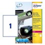 Etiquetas Resistentes 210x297mm 20Fls Intempéries Avery 20un