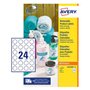 Etiquetas Redondas Removíveis 37mm Avery 25 Folhas 600un
