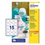 Etiquetas Redondas Removíveis 51mm Avery 25 Folhas 375un