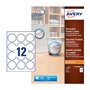 Etiquetas Redondas Removíveis 60mm Avery 20 Folhas 240un
