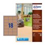 Etiquetas Kraft 062x042mm Avery 20 Folhas Castanho 360un