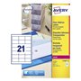 Etiquetas 063,5x038,1mm 25Fls Transparente Avery 525un