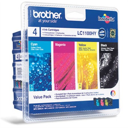 Pack Tinteiros Brother LC1100HYVALBP 4 Cores
