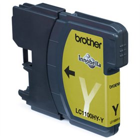 Tinteiro Brother LC1100HYY Amarelo 10,1ml 750 Pág.