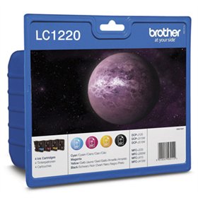 Pack Tinteiros Brother LC1220VALBP 4 Cores 300 Pág.