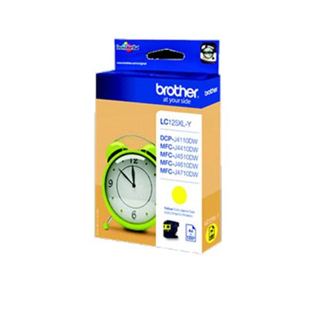 Tinteiro Brother LC125XLY Amarelo 13,1ml 1200 Pág.