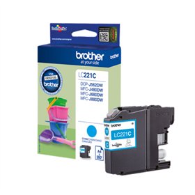 Tinteiro Brother LC221C Azul 3,9ml 260 Pág.