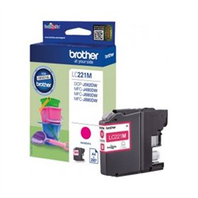 Tinteiro Brother LC221M Magenta 3,9ml 260 Pág.