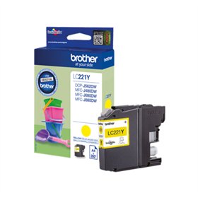 Tinteiro Brother LC221Y Amarelo 3,9ml 260 Pág.