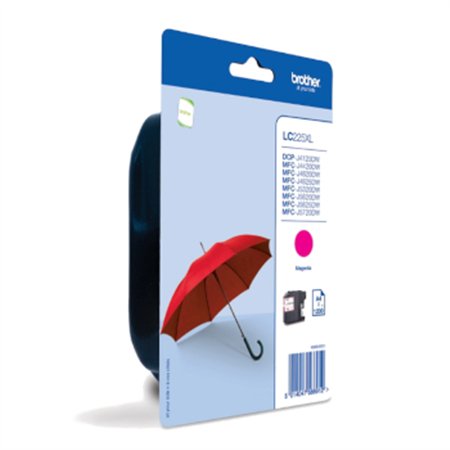 Tinteiro Brother LC225XLM Magenta 11,8ml 1200 Pág.
