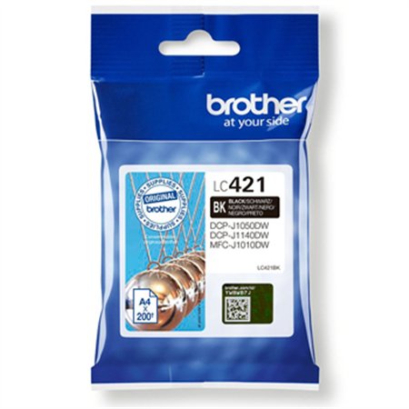 Tinteiro Brother LC421BK Preto 200 Pág.