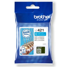 Tinteiro Brother LC421C Azul 200 Pág.