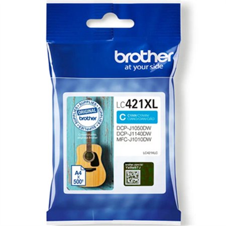 Tinteiro Brother LC421XLC Azul 500 Pág.