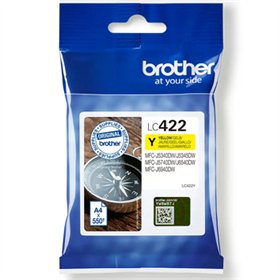 Tinteiro Brother LC422Y Amarelo 550 Pág.