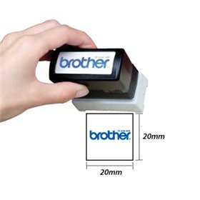 Carimbo 20x20mm Azul Brother PR2020E6P 6un