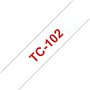 Fita Laminada 12mmx7,7mts Transparente/Vermelho
