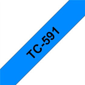 Fita Laminada 09mmx7,7mts Azul/Preto