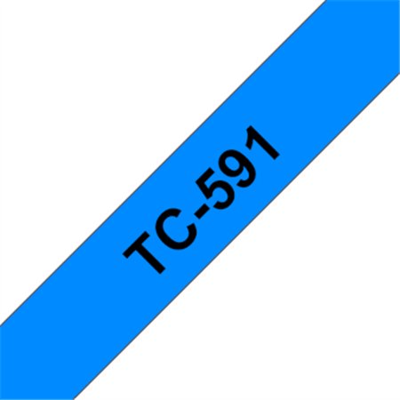 Fita Laminada 09mmx7,7mts Azul/Preto