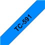 Fita Laminada 09mmx7,7mts Azul/Preto