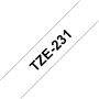 Fita Laminada 12mmx8mts Branco/Preto