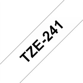 Fita Laminada 18mmx8mts Branco/Preto