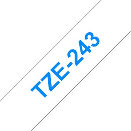 Fita Laminada 18mmx8mts Branco/Azul