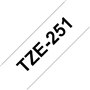 Fita Laminada 24mmx8mts Branco/Preto