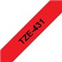 Fita Laminada 12mmx8mts Vermelho/Preto