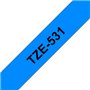 Fita Laminada 12mmx8mts Azul/Preto