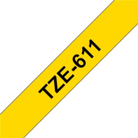 Fita Laminada 06mmx8mts Amarelo/Preto