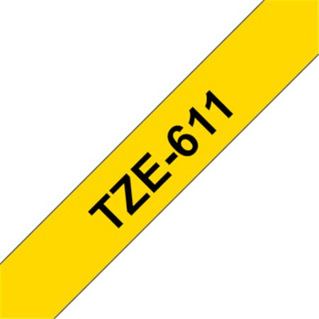 Fita Laminada 06mmx8mts Amarelo/Preto