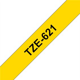 Fita Laminada 09mmx8mts Amarelo/Preto