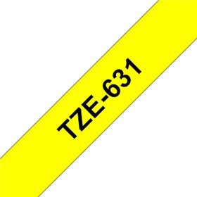 Fita Laminada 12mmx8mts Amarelo/Preto