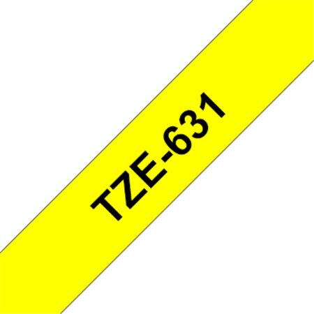 Fita Laminada 12mmx8mts Amarelo/Preto