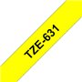Fita Laminada 12mmx8mts Amarelo/Preto