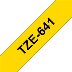 Fita Laminada 18mmx8mts Amarelo/Preto