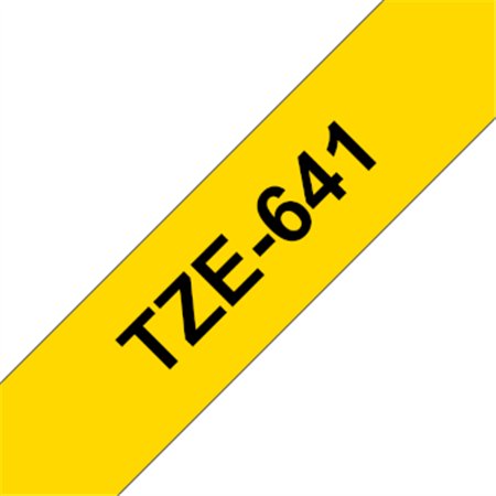 Fita Laminada 18mmx8mts Amarelo/Preto