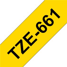 Fita Laminada 36mmx8mts Amarelo/Preto