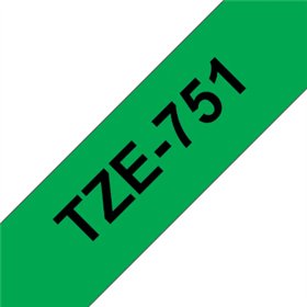 Fita Laminada 24mmx8mts Verde/Preto