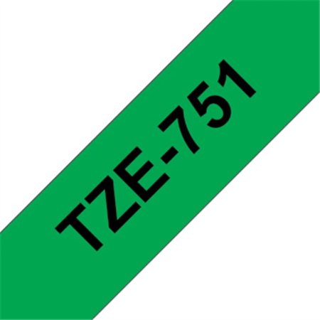 Fita Laminada 24mmx8mts Verde/Preto