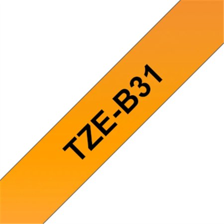 Fita Laminada 12mmx5mts Fluorescente Laranja/Preto
