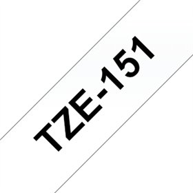 Fita Laminada 24mmx8mts Transparente/Preto