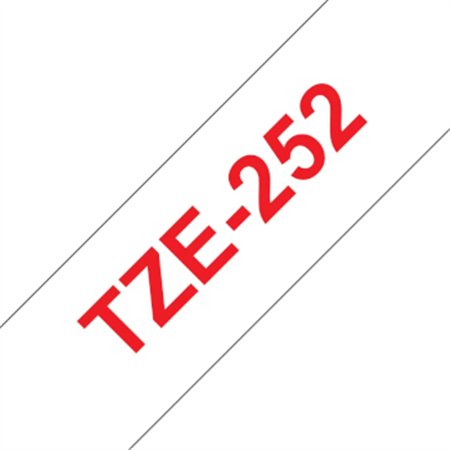 Fita Laminada 24mmx8mts Branco/Vermelho