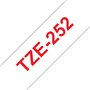 Fita Laminada 24mmx8mts Branco/Vermelho