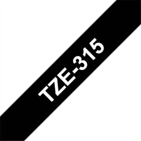 Fita Laminada 06mmx8mts Preto/Branco