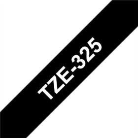 Fita Laminada 09mmx8mts Preto/Branco